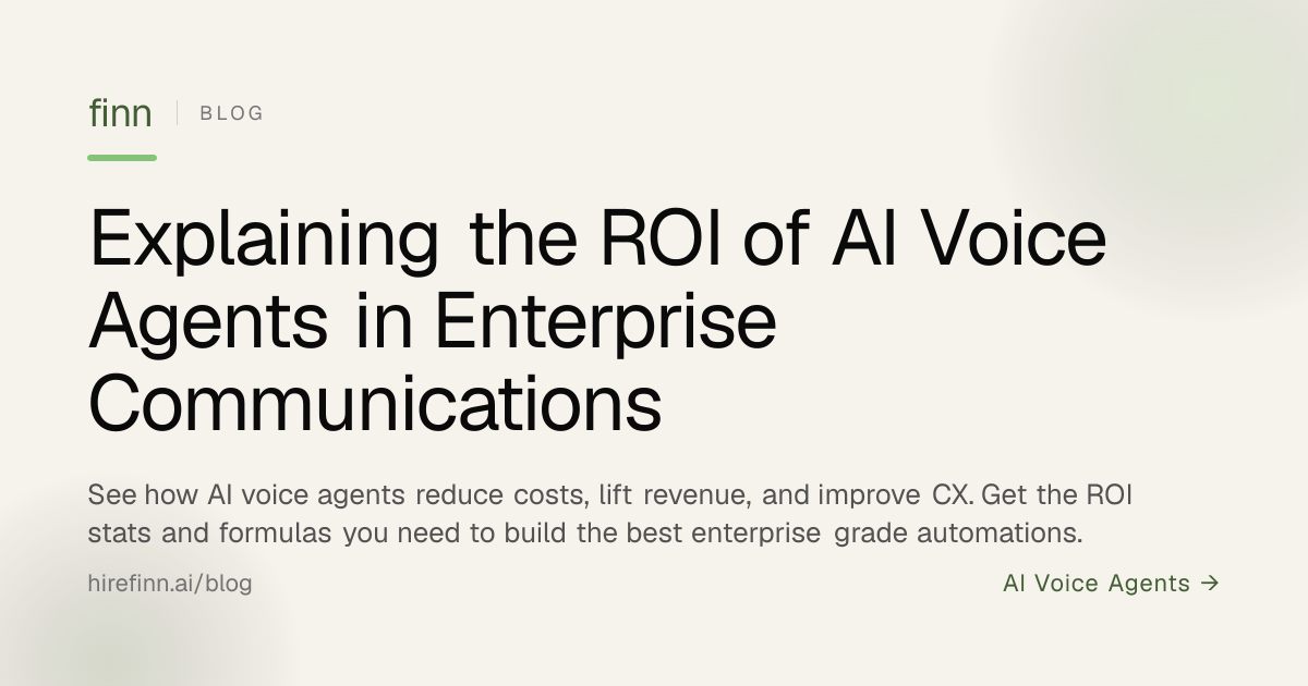 Explaining the ROI of AI Voice Agents in Enterprise Communications