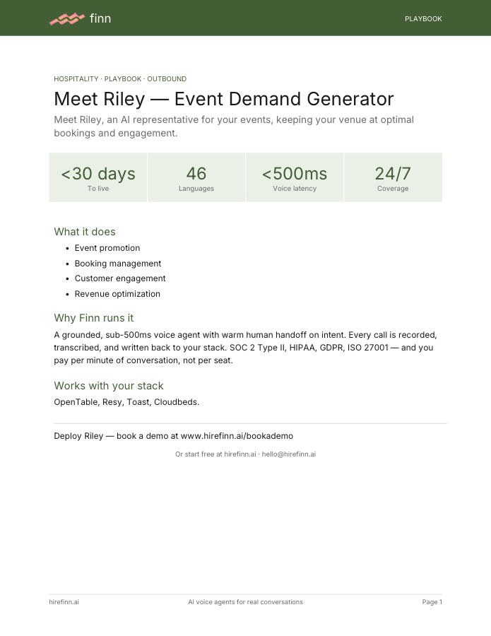Event Demand Generator — Riley (playbook)
