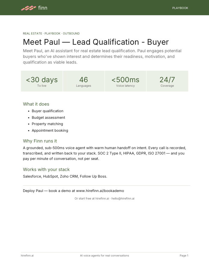 Lead Qualification - Buyer — Paul (playbook)